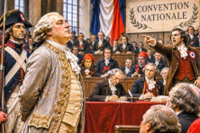 Louis XVI compara&icirc;t devant les d&eacute;put&eacute;s de la Convention nationale lors de son proc&egrave;s, en d&eacute;cembre 1792.