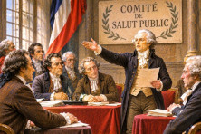 Robespierre s'adresse aux membres du Comit&eacute; de salut public pendant la Terreur, en 1793.